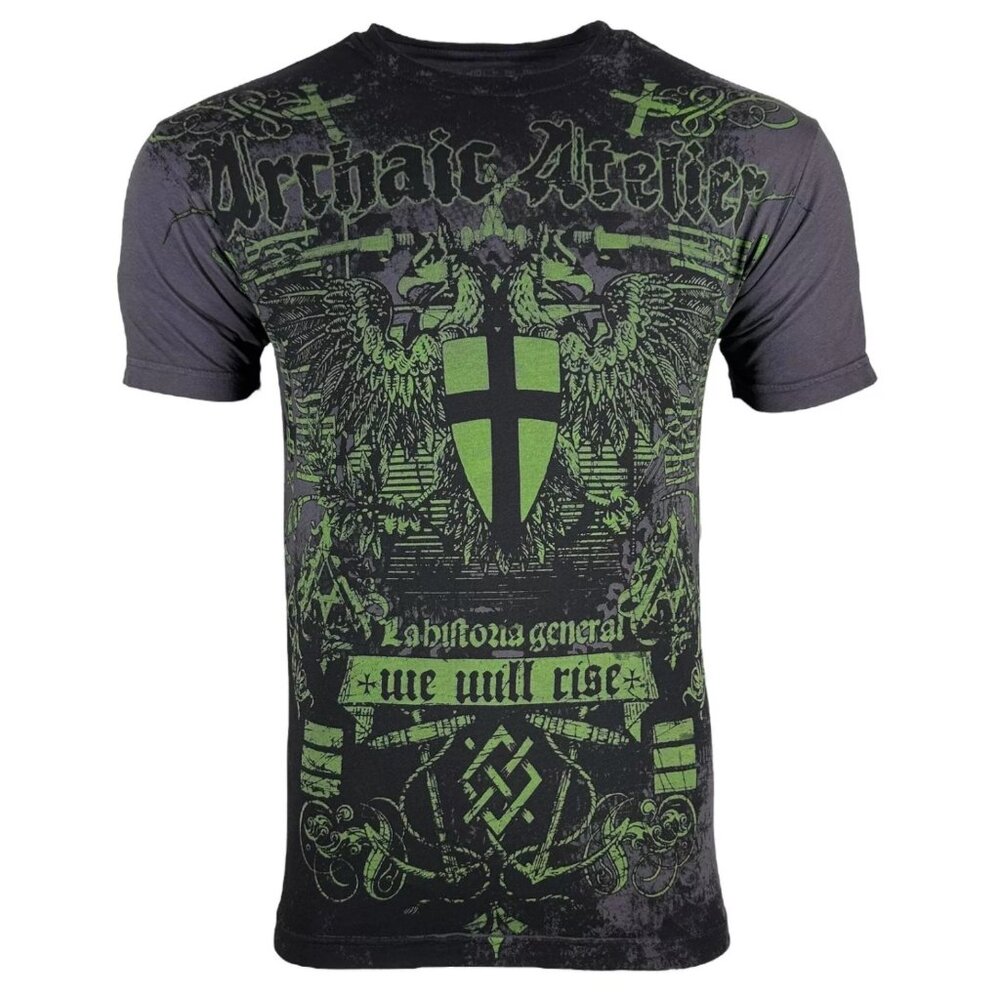 Archaic by Affliction Men's T-Shirt Torsion Biker Tattoo, S-5XL